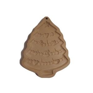 Brown Bag Cookie Art 1986 Hill Design Christmas Tree Clay Stoneware Mold Vintage